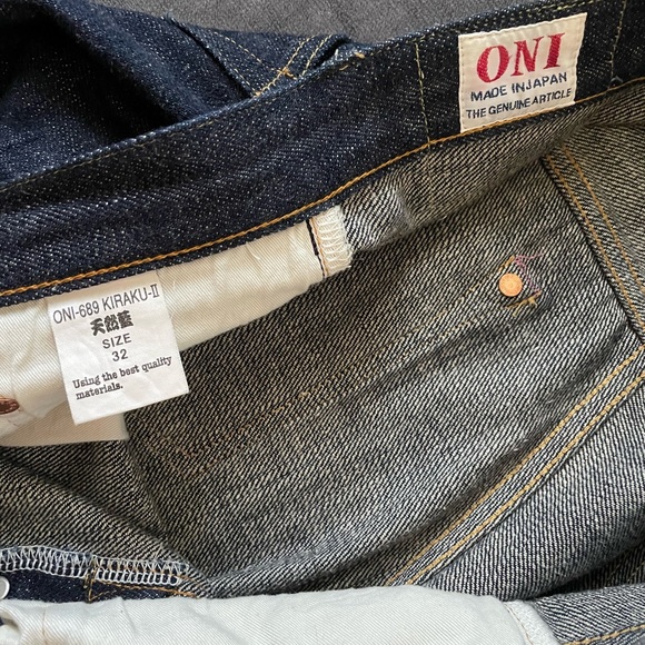 Oni 689 Kiraku-II Raw Japanese Selvedge Denim. 32 x 30. - Picture 4 of 6